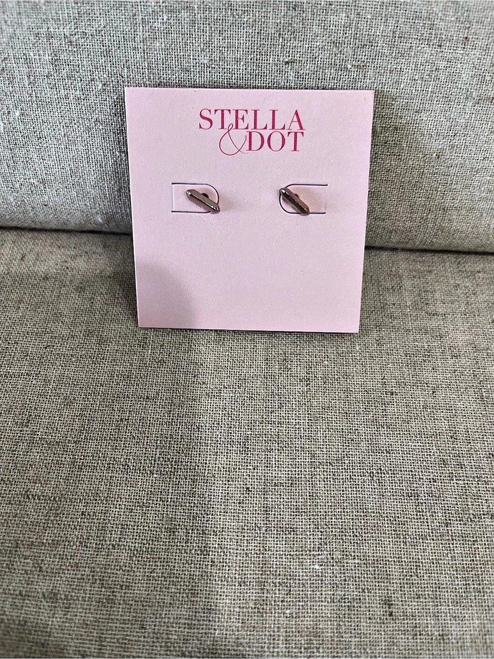 STELLA DOT Rebel Stud Earrings in silver